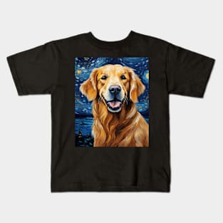 Golden Retriever Night Kids T-Shirt